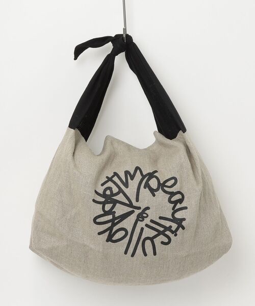 my beautiful landlet(マイビューティフルランドレット)の「【my beautiful landlet】SEMI WET LINEN TOTE BAG(トートバッグ・メンズ・ベージュ/ブラック/マルチ・FREE)」の13枚目の写真