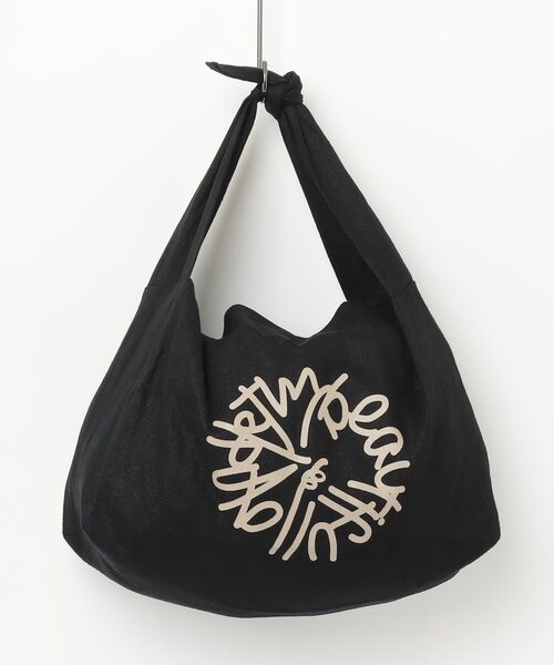 my beautiful landlet(マイビューティフルランドレット)の「【my beautiful landlet】SEMI WET LINEN TOTE BAG(トートバッグ・メンズ・ベージュ/ブラック/マルチ・FREE)」の14枚目の写真