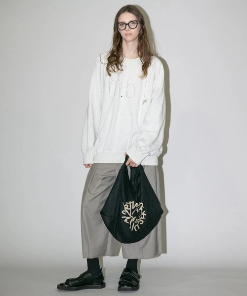 my beautiful landlet(マイビューティフルランドレット)の「【my beautiful landlet】SEMI WET LINEN TOTE BAG(トートバッグ・メンズ・ベージュ/ブラック/マルチ・FREE)」の16枚目の写真