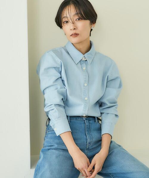 UNTITLED（アンタイトル）の「ライトウェイトデニムブラウス（シャツ/ブラウス・レディース・ブルー/サックスブルー・00/02/04/44/48/50）」の2枚目の写真