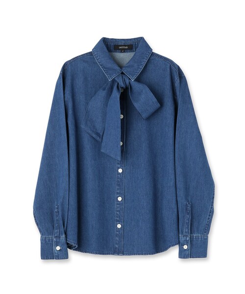 UNTITLED（アンタイトル）の「ライトウェイトデニムブラウス（シャツ/ブラウス・レディース・ブルー/サックスブルー・00/02/04/44/48/50）」の3枚目の写真