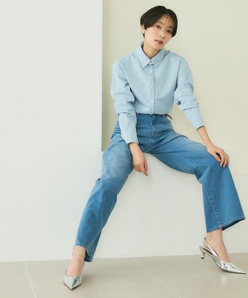 UNTITLED（アンタイトル）の「ライトウェイトデニムブラウス（シャツ/ブラウス・レディース・ブルー/サックスブルー・00/02/04/44/48/50）」の4枚目の写真