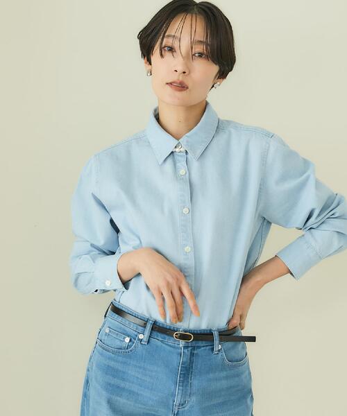 UNTITLED（アンタイトル）の「ライトウェイトデニムブラウス（シャツ/ブラウス・レディース・ブルー/サックスブルー・00/02/04/44/48/50）」の5枚目の写真