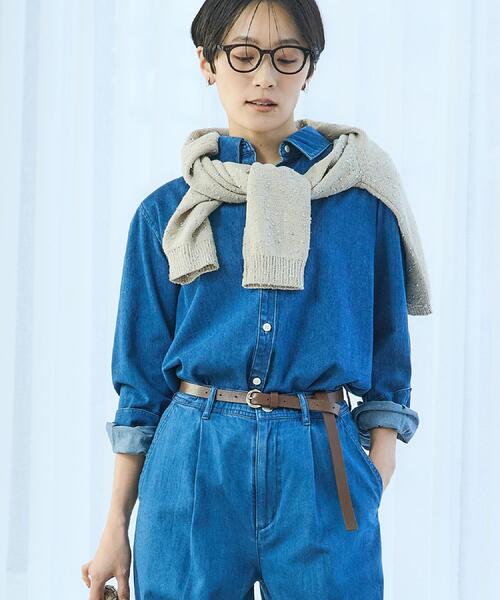 UNTITLED（アンタイトル）の「ライトウェイトデニムブラウス（シャツ/ブラウス・レディース・ブルー/サックスブルー・00/02/04/44/48/50）」の11枚目の写真