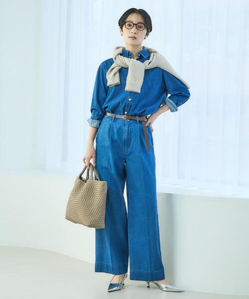 UNTITLED（アンタイトル）の「ライトウェイトデニムブラウス（シャツ/ブラウス・レディース・ブルー/サックスブルー・00/02/04/44/48/50）」の12枚目の写真