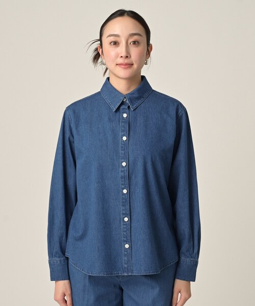 UNTITLED（アンタイトル）の「ライトウェイトデニムブラウス（シャツ/ブラウス・レディース・ブルー/サックスブルー・00/02/04/44/48/50）」の15枚目の写真
