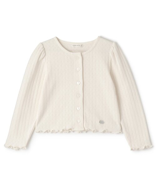 Lycee mine(リセマイン)の「【UV加工】パターンメッシュカーディガン(カーディガン/ボレロ・キッズ・ラベンダー/ネイビー/ピンク/トップグレー/アイボリー/ブラック/ブルーグレー・150cm/130cm/140cm/120cm/110cm/100cm)」の12枚目の写真