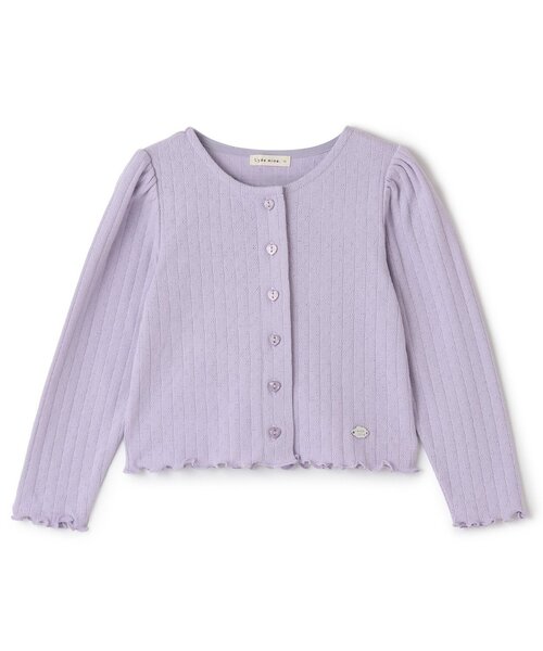 Lycee mine(リセマイン)の「【UV加工】パターンメッシュカーディガン(カーディガン/ボレロ・キッズ・ラベンダー/ネイビー/ピンク/トップグレー/アイボリー/ブラック/ブルーグレー・150cm/130cm/140cm/120cm/110cm/100cm)」の15枚目の写真