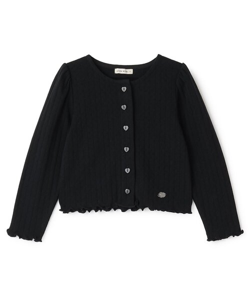 Lycee mine(リセマイン)の「【UV加工】パターンメッシュカーディガン(カーディガン/ボレロ・キッズ・ラベンダー/ネイビー/ピンク/トップグレー/アイボリー/ブラック/ブルーグレー・150cm/130cm/140cm/120cm/110cm/100cm)」の16枚目の写真