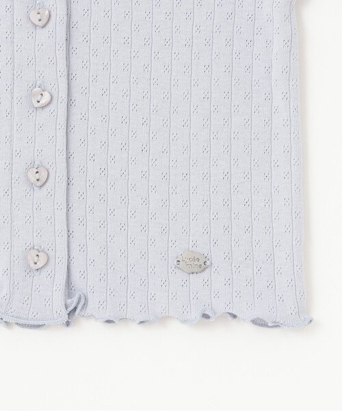 Lycee mine(リセマイン)の「【UV加工】パターンメッシュカーディガン(カーディガン/ボレロ・キッズ・ラベンダー/ネイビー/ピンク/トップグレー/アイボリー/ブラック/ブルーグレー・150cm/130cm/140cm/120cm/110cm/100cm)」の22枚目の写真