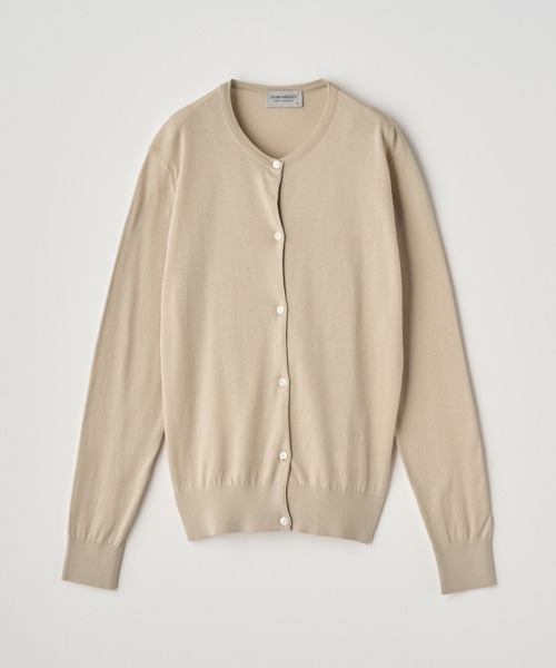 JOHN SMEDLEY(ジョンスメドレー)の「長袖コットンニットカーディガン(カーディガン/ボレロ・レディース・ベージュ系その他4・S/M/L)」の1枚目の写真