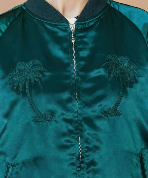 FRAPBOIS（フラボア）の「シャイニー ブルゾン（ブルゾン・レディース・ブラック/グリーン・1/2）」の8枚目の写真