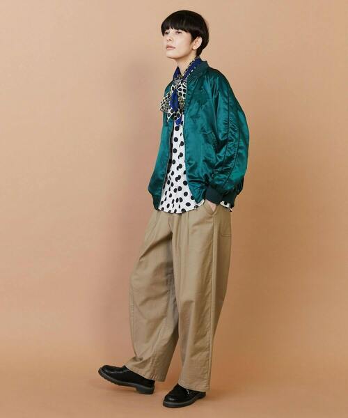 FRAPBOIS（フラボア）の「シャイニー ブルゾン（ブルゾン・レディース・ブラック/グリーン・1/2）」の11枚目の写真