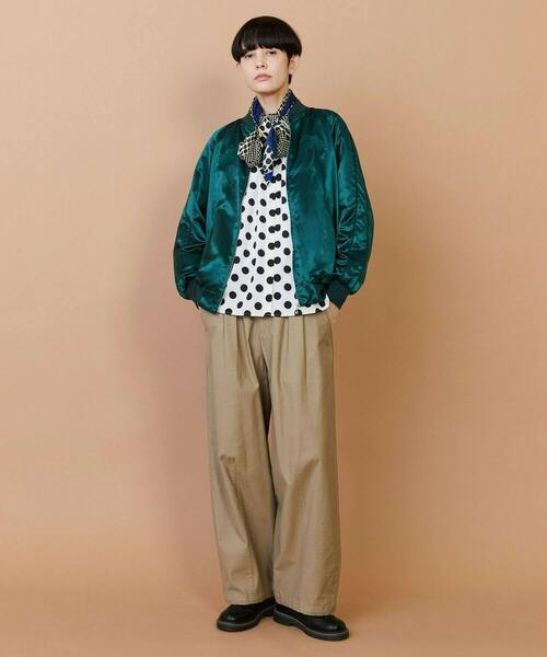 FRAPBOIS（フラボア）の「シャイニー ブルゾン（ブルゾン・レディース・ブラック/グリーン・1/2）」の12枚目の写真