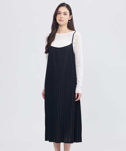 【La maglia】 プリーツニット キャミソールドレス