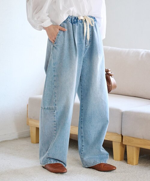 CIAOPANIC TYPY(チャオパニックティピー)の「【3サイズ展開】デニムバレルイージーパンツ(デニムパンツ・レディース・インディゴブルー/ブルー/サックスブルー・SMALL/MEDIUM/LARGE)」の11枚目の写真