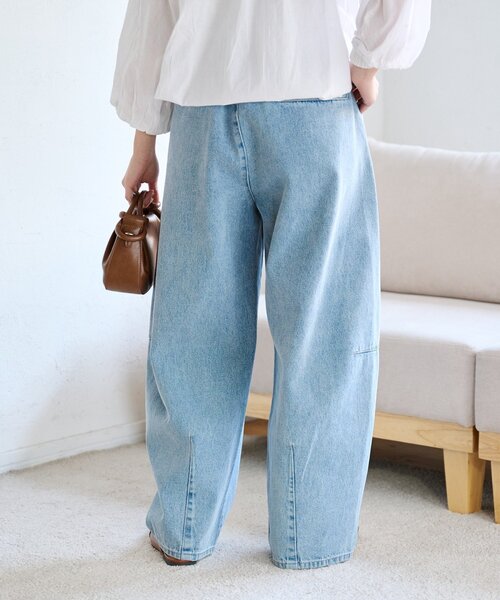 CIAOPANIC TYPY(チャオパニックティピー)の「【3サイズ展開】デニムバレルイージーパンツ(デニムパンツ・レディース・インディゴブルー/ブルー/サックスブルー・SMALL/MEDIUM/LARGE)」の10枚目の写真