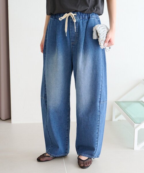 CIAOPANIC TYPY(チャオパニックティピー)の「【3サイズ展開】デニムバレルイージーパンツ(デニムパンツ・レディース・インディゴブルー/ブルー/サックスブルー・SMALL/MEDIUM/LARGE)」の12枚目の写真