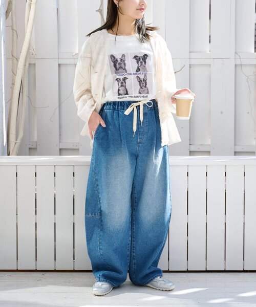 CIAOPANIC TYPY(チャオパニックティピー)の「【3サイズ展開】デニムバレルイージーパンツ(デニムパンツ・レディース・インディゴブルー/ブルー/サックスブルー・SMALL/MEDIUM/LARGE)」の15枚目の写真