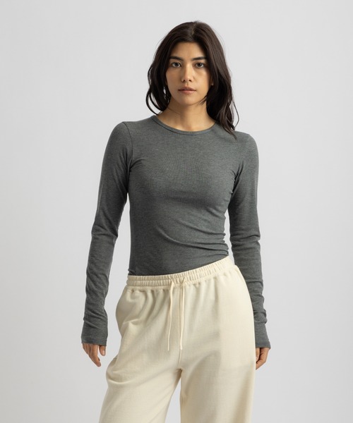 Saturdays NYC(サタデーズ ニューヨークシティ )の「Steff Fitted LS Top(Tシャツ/カットソー・レディース・ホワイト/グレー/ブラック・S/M/L)」の14枚目の写真