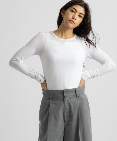 Saturdays NYC(サタデーズ ニューヨークシティ )の「Steff Fitted LS Top(Tシャツ/カットソー・レディース・ホワイト/グレー/ブラック・S/M/L)」の16枚目の写真