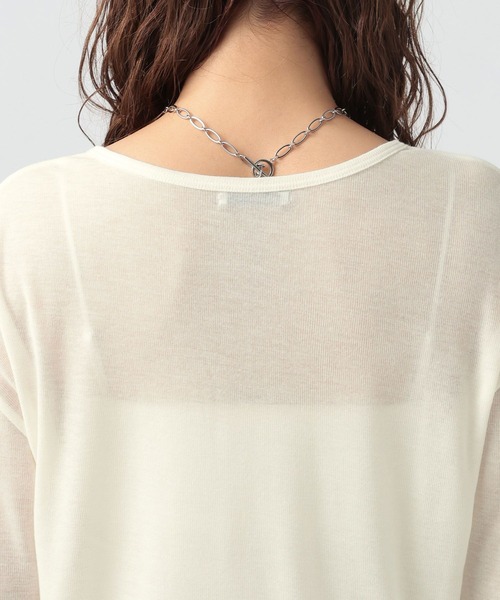 BAYFLOW（ベイフロー）の「[トレンドアイテム]シアーリブヘンリープルオーバー（Tシャツ/カットソー・レディース・チャコール/ヘザーグレー/オフホワイト・FREE）」の22枚目の写真