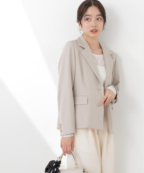 PROPORTION BODY DRESSING(プロポーションボディドレッシング)の「ミディアムショートテーラードジャケット / 1216150300(テーラードジャケット・レディース・ベージュ/ブラック・SMALL/MEDIUM)」の14枚目の写真