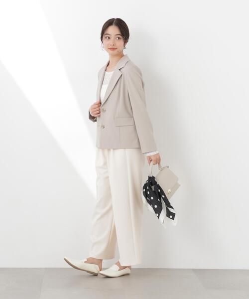 PROPORTION BODY DRESSING(プロポーションボディドレッシング)の「ミディアムショートテーラードジャケット / 1216150300(テーラードジャケット・レディース・ベージュ/ブラック・SMALL/MEDIUM)」の16枚目の写真