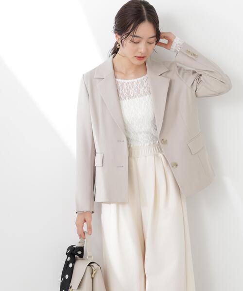 PROPORTION BODY DRESSING(プロポーションボディドレッシング)の「ミディアムショートテーラードジャケット / 1216150300(テーラードジャケット・レディース・ベージュ/ブラック・SMALL/MEDIUM)」の17枚目の写真