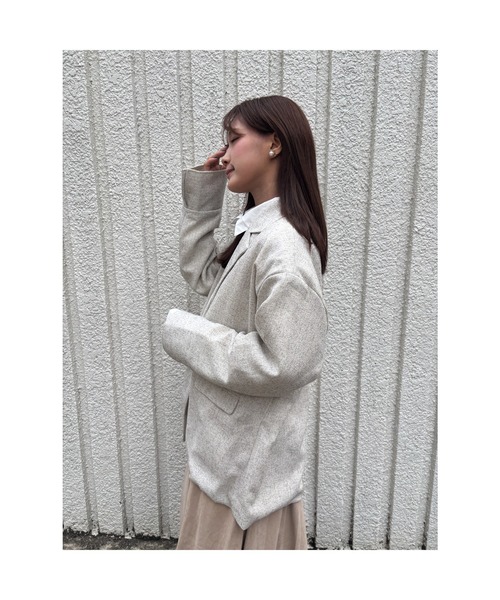 merrylatte(メリーラテ)の「SUMMER TWEED JACKET【IROHANI】(テーラードジャケット・レディース・アイボリー・FREE)」の9枚目の写真