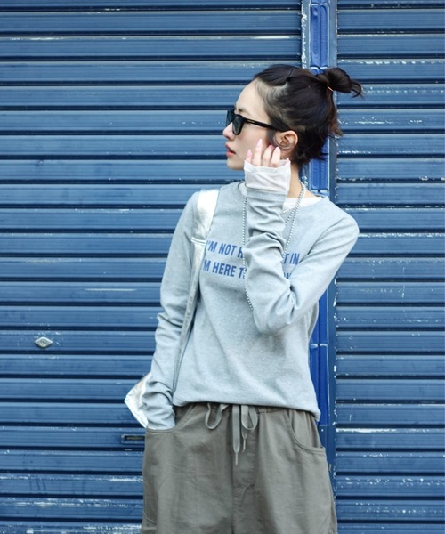 TEEN BOOP（ティーンブープ）の「フィットロゴロンTee（Tシャツ/カットソー・レディース・ホワイト/グレー・FREE）」の22枚目の写真