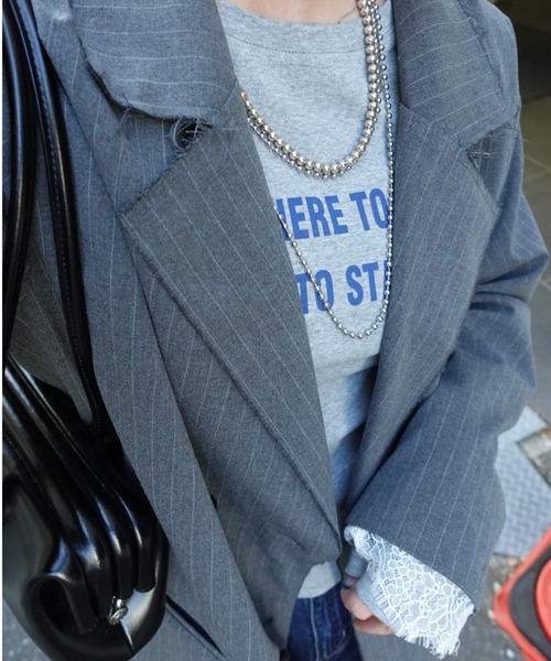 TEEN BOOP（ティーンブープ）の「フィットロゴロンTee（Tシャツ/カットソー・レディース・ホワイト/グレー・FREE）」の16枚目の写真