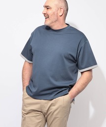 Tシャツ 半袖 メンズ 大きいサイズ ふわかる Wフェイスポンチ クルーネック B&T CLUB (ビーアンドティークラブ)