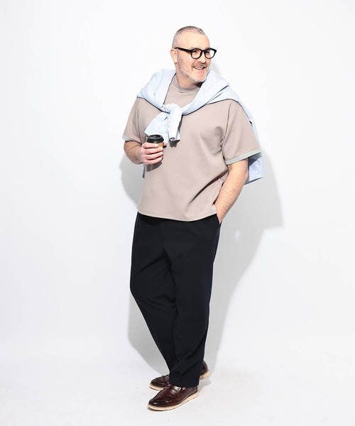 B&T CLUB(ビーティークラブ)の「Tシャツ 半袖 メンズ 大きいサイズ ふわかる Wフェイスポンチ クルーネック B&T CLUB (ビーアンドティークラブ)(Tシャツ/カットソー・メンズ・ベージュ/ブルー/ブラック/ホワイト・X3(6L~7L)/X2(4L~5L)/X1(3L~4L)/X4(8L~9L))」の12枚目の写真