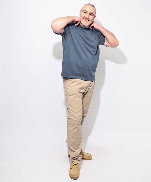 B&T CLUB(ビーティークラブ)の「Tシャツ 半袖 メンズ 大きいサイズ ふわかる Wフェイスポンチ クルーネック B&T CLUB (ビーアンドティークラブ)(Tシャツ/カットソー・メンズ・ベージュ/ブルー/ブラック/ホワイト・X3(6L~7L)/X2(4L~5L)/X1(3L~4L)/X4(8L~9L))」の20枚目の写真