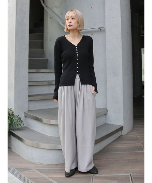 Ungrid（アングリッド）の「【WEB限定】ウエストギャザーデザインラフパンツ（その他パンツ・レディース・ブラック/アイボリー/ピンク/グレー・FREE）」の5枚目の写真