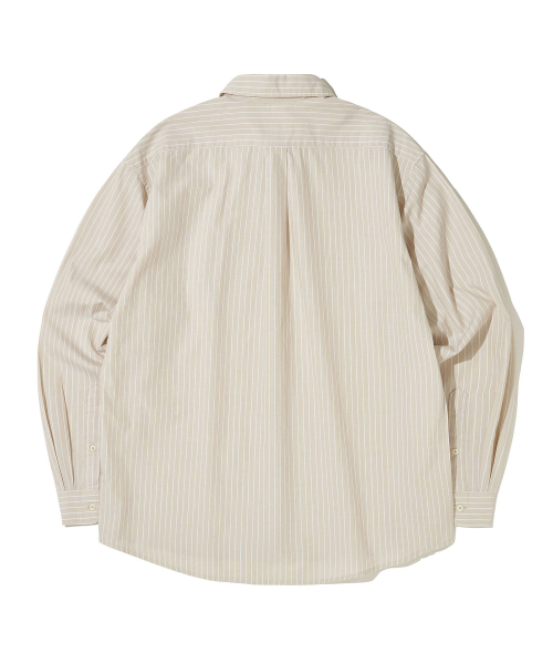 URBANDTYPE(アーバンディタイプ)の「ニースストライプシャツ_ライトベージュ(シャツ/ブラウス・レディース・その他・X-LARGE/LARGE/MEDIUM/SMALL)」の3枚目の写真