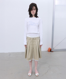 BLOUSON LONG-SLEEVE TOP (WHITE)