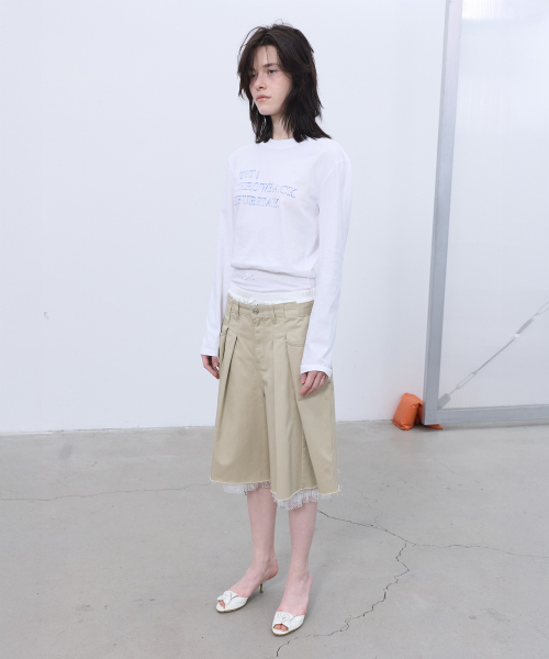 LCDC TM(エルシーディーシーティーエム)の「BLOUSON LONG-SLEEVE TOP (WHITE)(Tシャツ/カットソー・レディース・その他・SMALL/MEDIUM)」の2枚目の写真