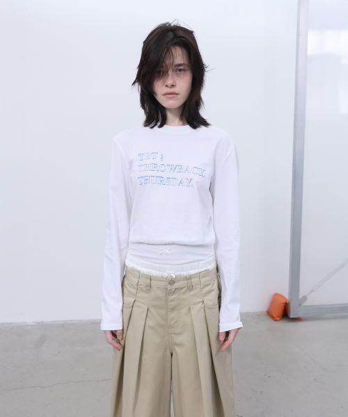 LCDC TM(エルシーディーシーティーエム)の「BLOUSON LONG-SLEEVE TOP (WHITE)(Tシャツ/カットソー・レディース・その他・SMALL/MEDIUM)」の6枚目の写真