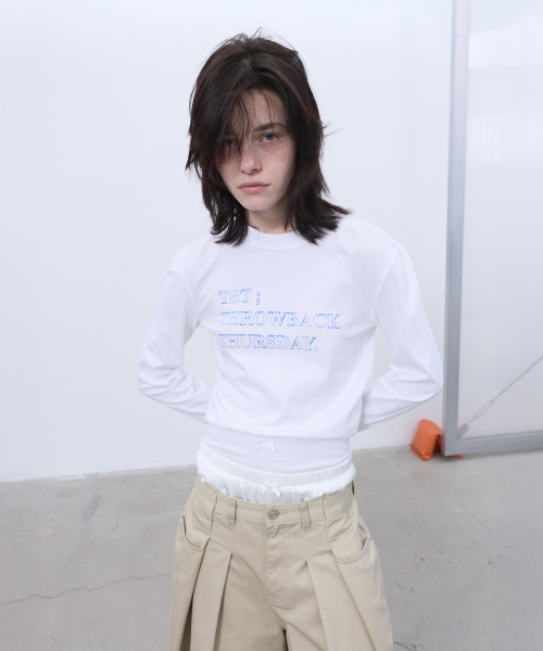 LCDC TM(エルシーディーシーティーエム)の「BLOUSON LONG-SLEEVE TOP (WHITE)(Tシャツ/カットソー・レディース・その他・SMALL/MEDIUM)」の7枚目の写真