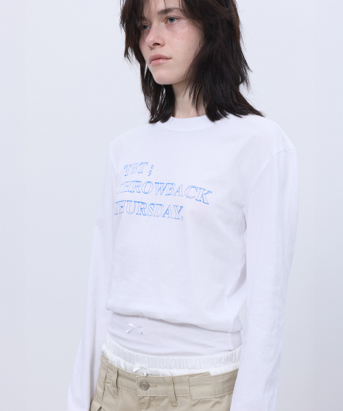 LCDC TM(エルシーディーシーティーエム)の「BLOUSON LONG-SLEEVE TOP (WHITE)(Tシャツ/カットソー・レディース・その他・SMALL/MEDIUM)」の8枚目の写真