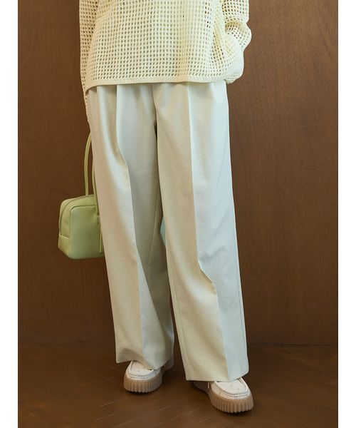 emmi(エミ)の「2タックワイドパンツ【セットアップ対応】(その他パンツ・レディース・ライム/ブラック/チャコールグレー・0/1)」の1枚目の写真