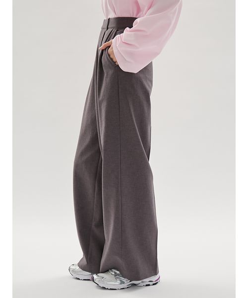 emmi(エミ)の「2タックワイドパンツ【セットアップ対応】(その他パンツ・レディース・ライム/ブラック/チャコールグレー・0/1)」の8枚目の写真