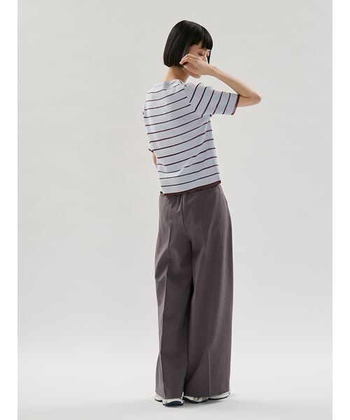 emmi(エミ)の「2タックワイドパンツ【セットアップ対応】(その他パンツ・レディース・ライム/ブラック/チャコールグレー・0/1)」の21枚目の写真