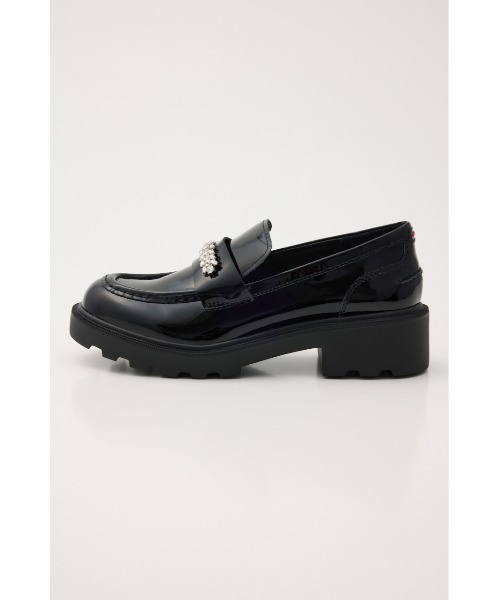 STACCATO(スタッカート)の「【SNSで話題のシューズが再入荷】ビジューストーンタンクソールローファー(ローファー・レディース・ライトブラック・24.5cm/24.0cm/23.5cm/23.0cm/22.5cm)」の3枚目の写真
