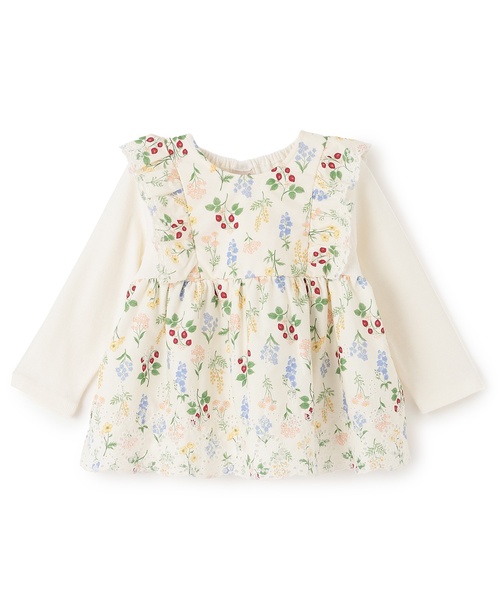 petit main（プティマイン）の「【リンク】ショルダーフリル長袖チュニック（チュニック・キッズ・ブルー/カラフル・80ｃｍ/90cm/110cm/100cm/120cm/130cm）」の7枚目の写真