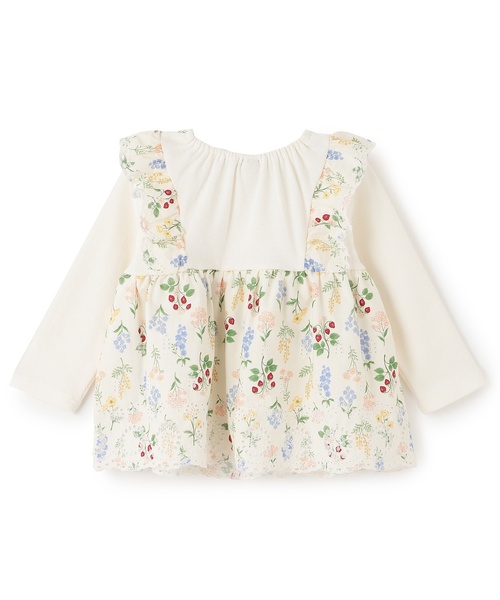 petit main（プティマイン）の「【リンク】ショルダーフリル長袖チュニック（チュニック・キッズ・ブルー/カラフル・80ｃｍ/90cm/110cm/100cm/120cm/130cm）」の8枚目の写真