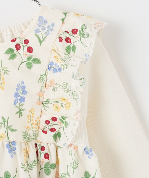 petit main（プティマイン）の「【リンク】ショルダーフリル長袖チュニック（チュニック・キッズ・ブルー/カラフル・80ｃｍ/90cm/110cm/100cm/120cm/130cm）」の10枚目の写真