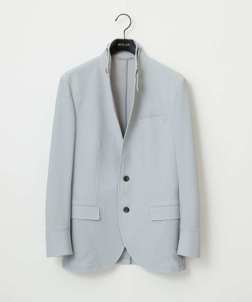 MICHEL KLEIN HOMME (ミッシェルクランオム)の「【セットアップ】ストレッチコンバーチブルジャケット(テーラードジャケット・メンズ・グレー/ネイビー・MEDIUM/LARGE/X-LARGE)」の1枚目の写真